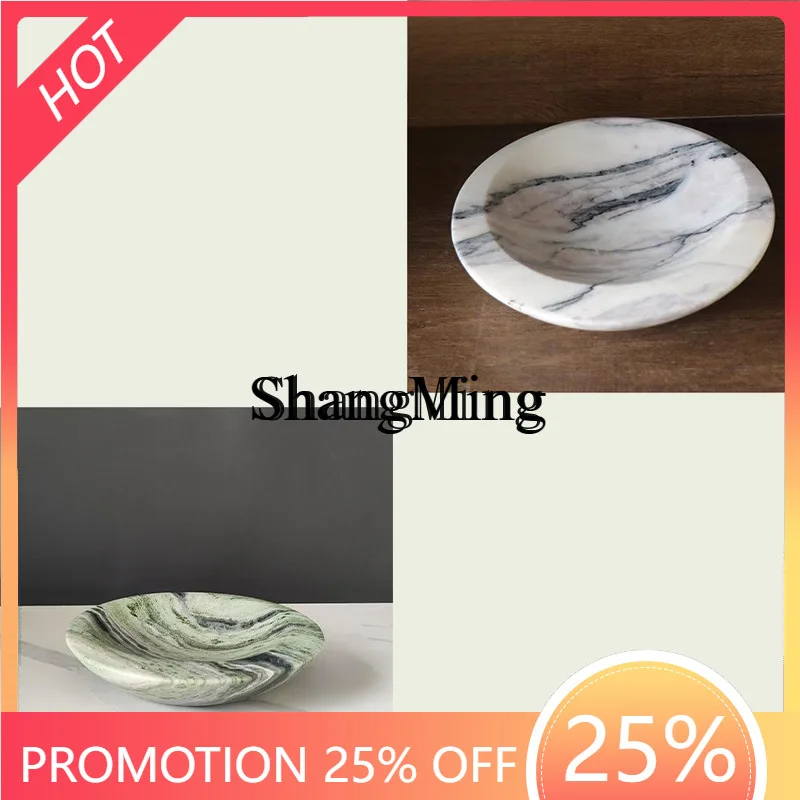 SM Home Marble Plate Sample Room Shooting Props Bookcase Porch Walkway Ornament Light Luxury