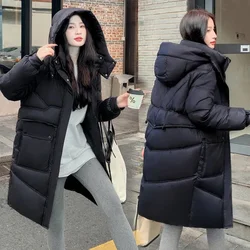 2023 New Women Jacket Winter Parkas Thick Hooded Cotton Padded Jackets Coats Female Loose Long Puffer Parkas Oversize Outwear