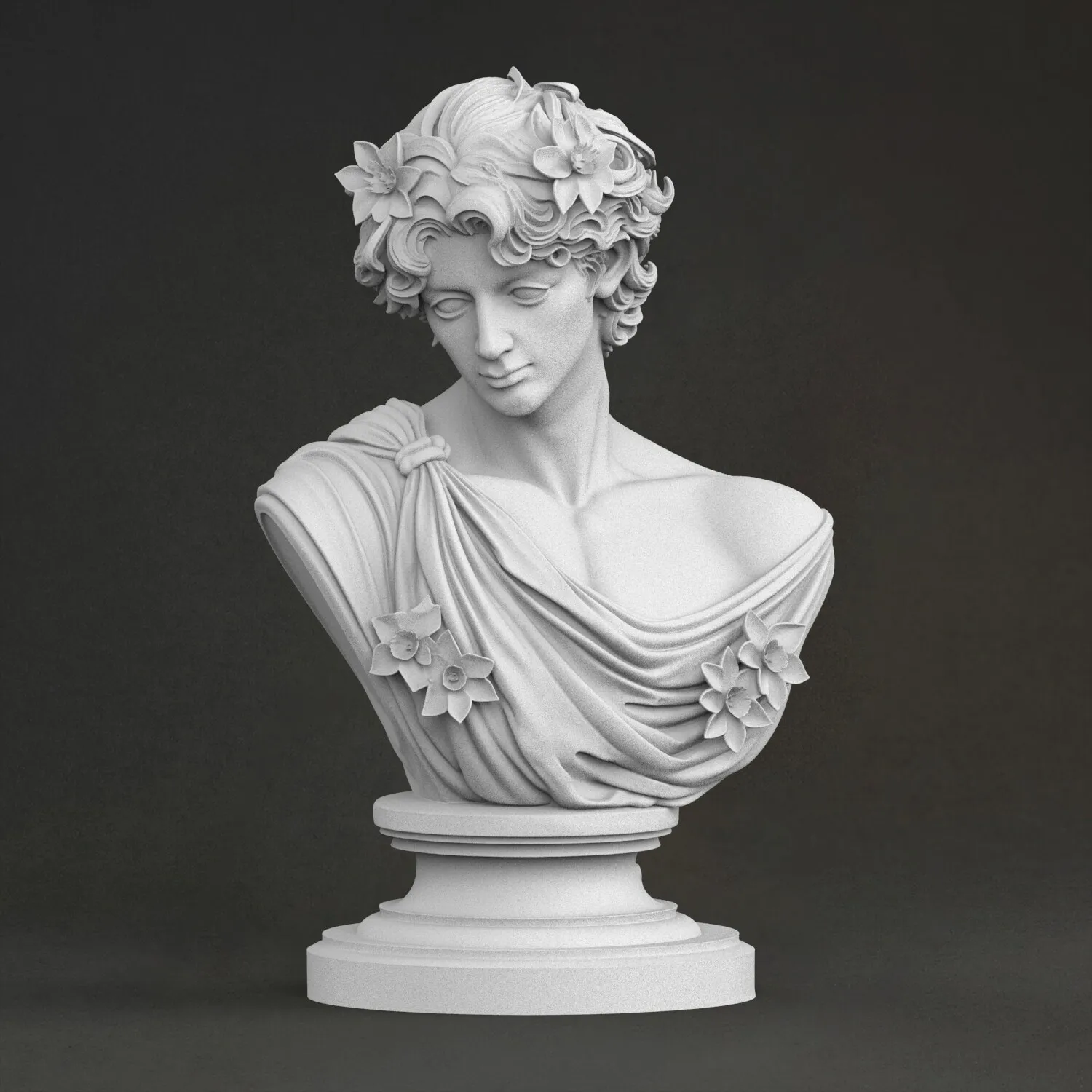 

Скульптура "Nakathos Eternal Youth", 3D-печать из смолы, ручная роспись, декоративная статуэтка под гипс (работа за 10 дней)