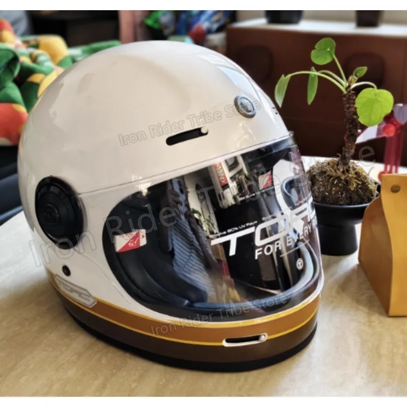 TORC Retro Vintage Full Face Motorcycle Helmet Classic Motorbike Riding Helmet for Men Women Universal Capacete De Casco Moto