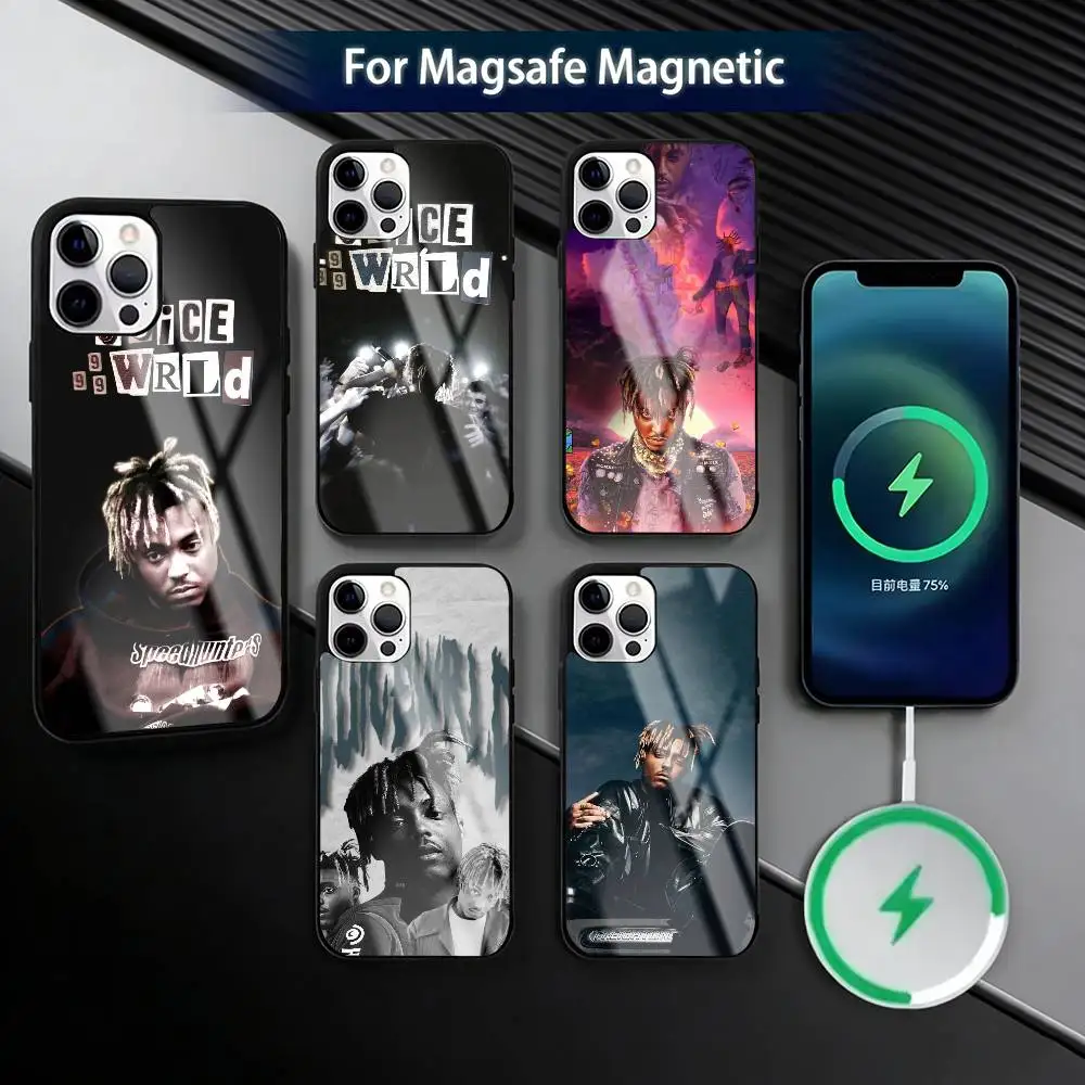 

999 Juice W-WRLD Phone Case For iPhone17,16,15,14,13,12,11 Plus,Pro Magnetic with Magsafe Wireless Charging