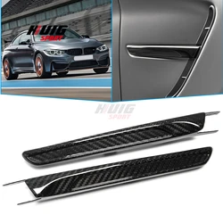 Carbon Fiber Exterior Car Body Side Fender Air Vent Outlet Cover Trim For BMW M3 M4 F80 F82 F83 2015-2020 Replacement Styling