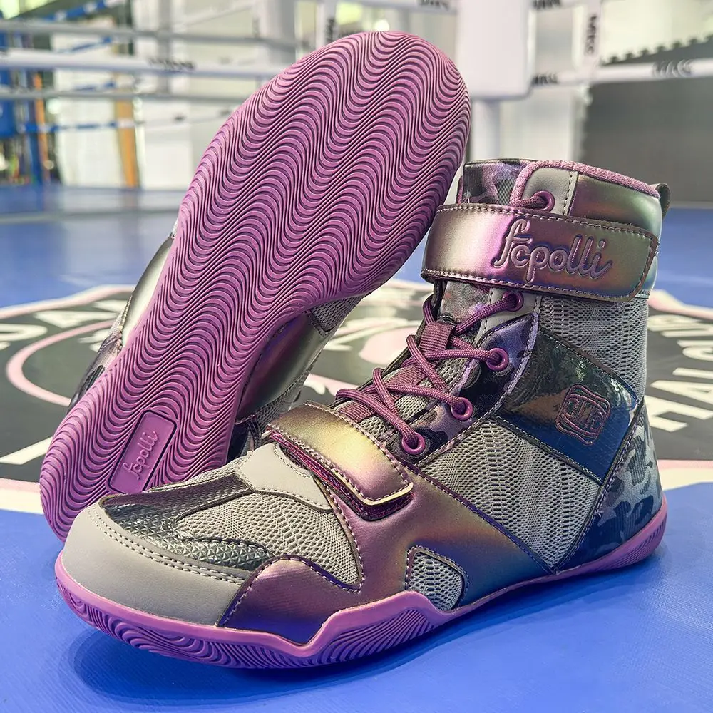 Boxing Shoes Sneakers Athletic Shoes Waterproof Anti-slip Cushioning Shoes Breathable Anti-slip Mesh Booster Shoes