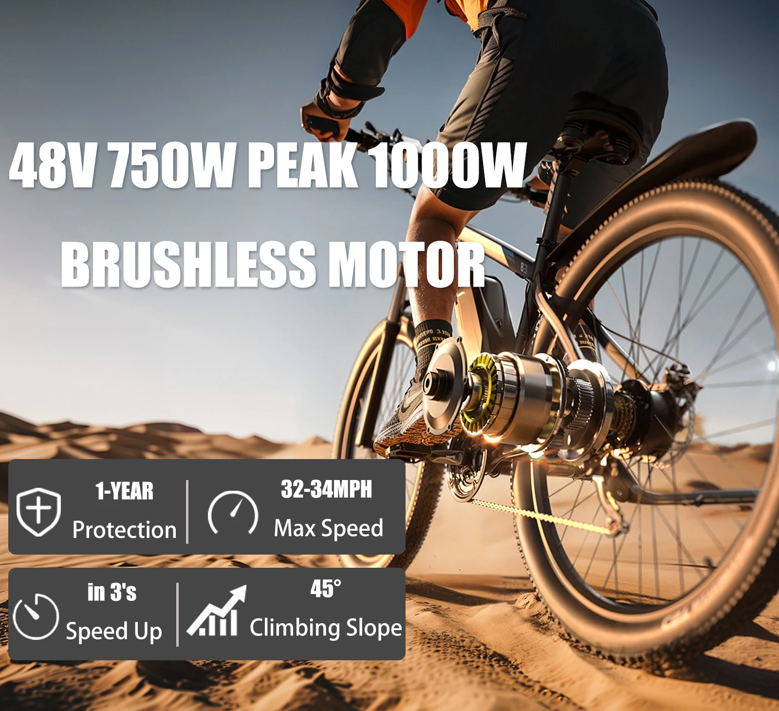 

Новый электрический велосипед E8, обновленная золотая передняя вилка, 750 Вт, высокоскоростной двигатель, 48 В, 17,5 Ач, 29 дюймов, тонкие шины дальнего действия