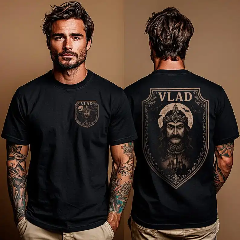 Camiseta Vlad Tepes, el Príncipe Impaler de Walachia, Idea de Regalo Gótico, Regalo Oscuro para Fanáticos del Horror, Camiseta Vlad Dracula