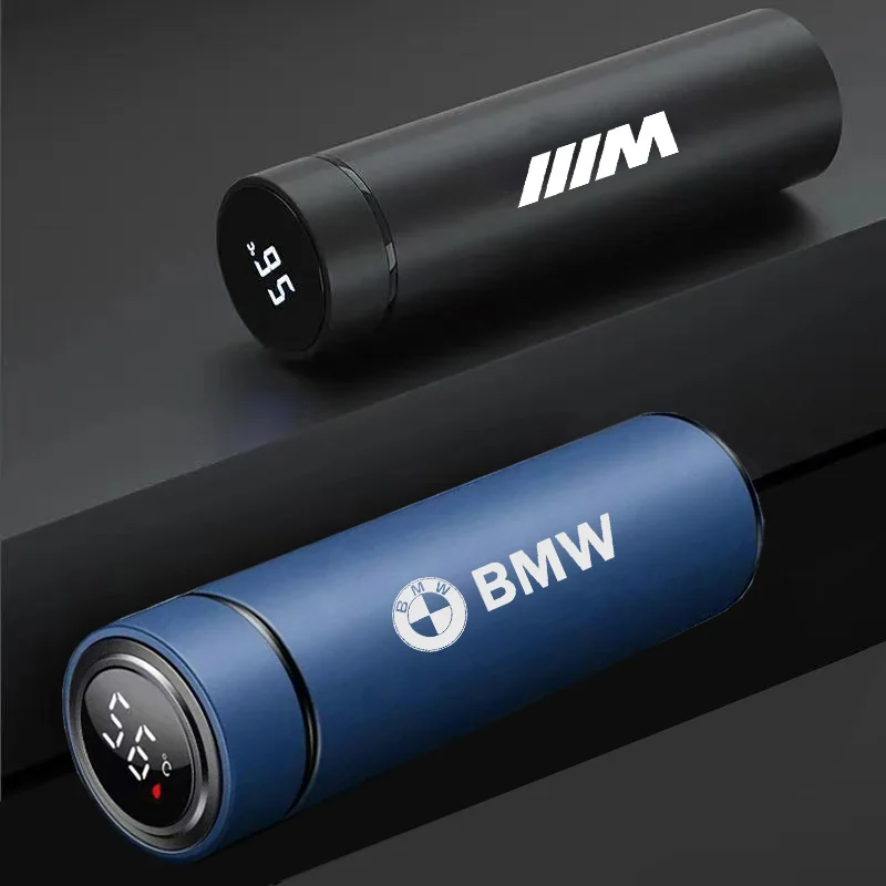 

500ML Temperature Display Thermos Cup Thermos Mug For BMW E90 E36 E60 X1 X3 F22 F21 E46 E39 E30 F10 F20 E87 E92 X5 E34 M Sport