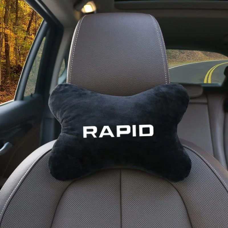 Car Headrest Neck Pillow Seat Belt Shoulder Pad Fit For Skoda RAPID Car Accessories