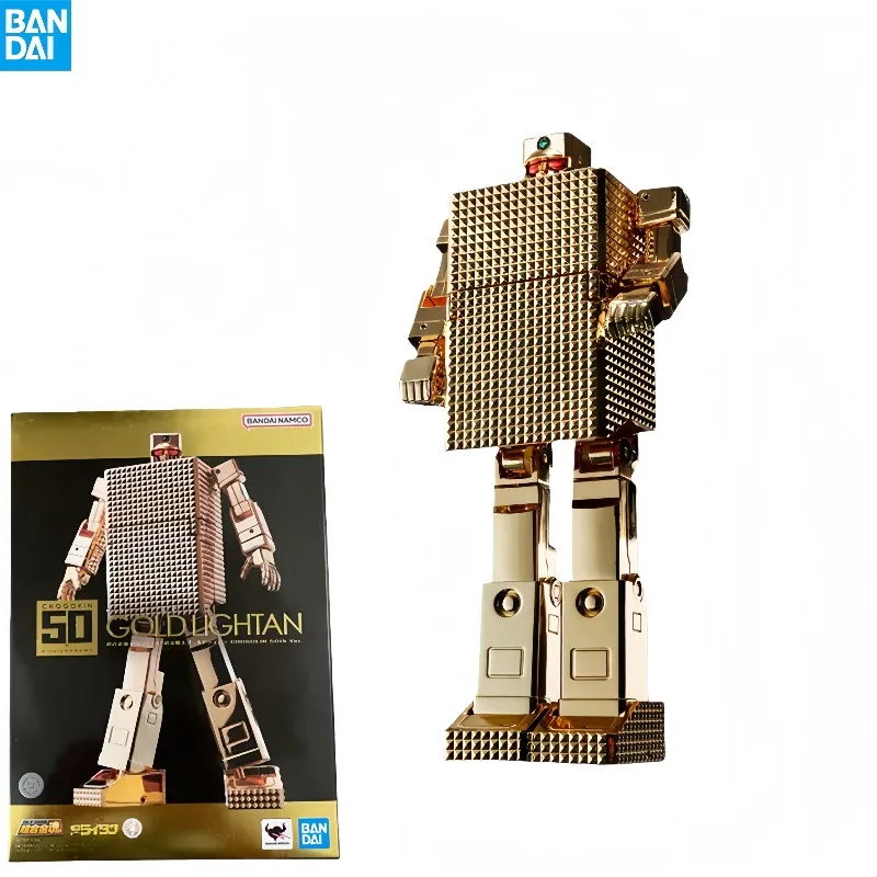 정품 반다이SOUL OF CHOGOKIN GX-32SP 골드 라이트안 50주년 기념판 애니메이션 액션 피규어 수집용 모델 장난감 장식품 선물