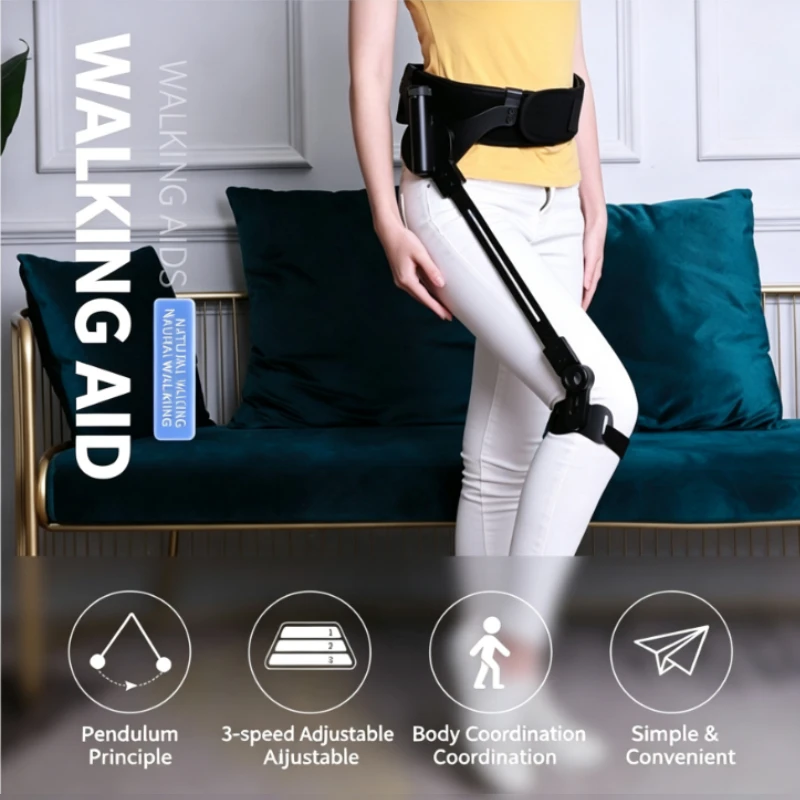 Stroke Hemiplegia Lower Limb Rehabilitation Walker Leg Lift Training Aid Stepping Exercise Device Mobility Recovery Support