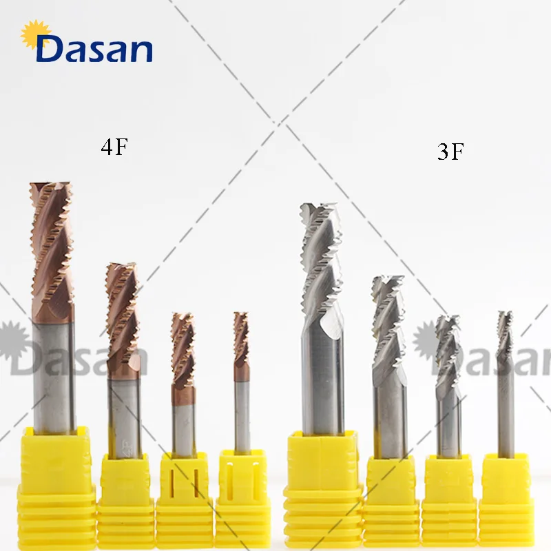 

Rough End Mills HRC55 Solid Carbide 3 Flutes 4 Teeth for Steel Iron Aluminum MDF Fiberglass Acrylic Wood Coppe