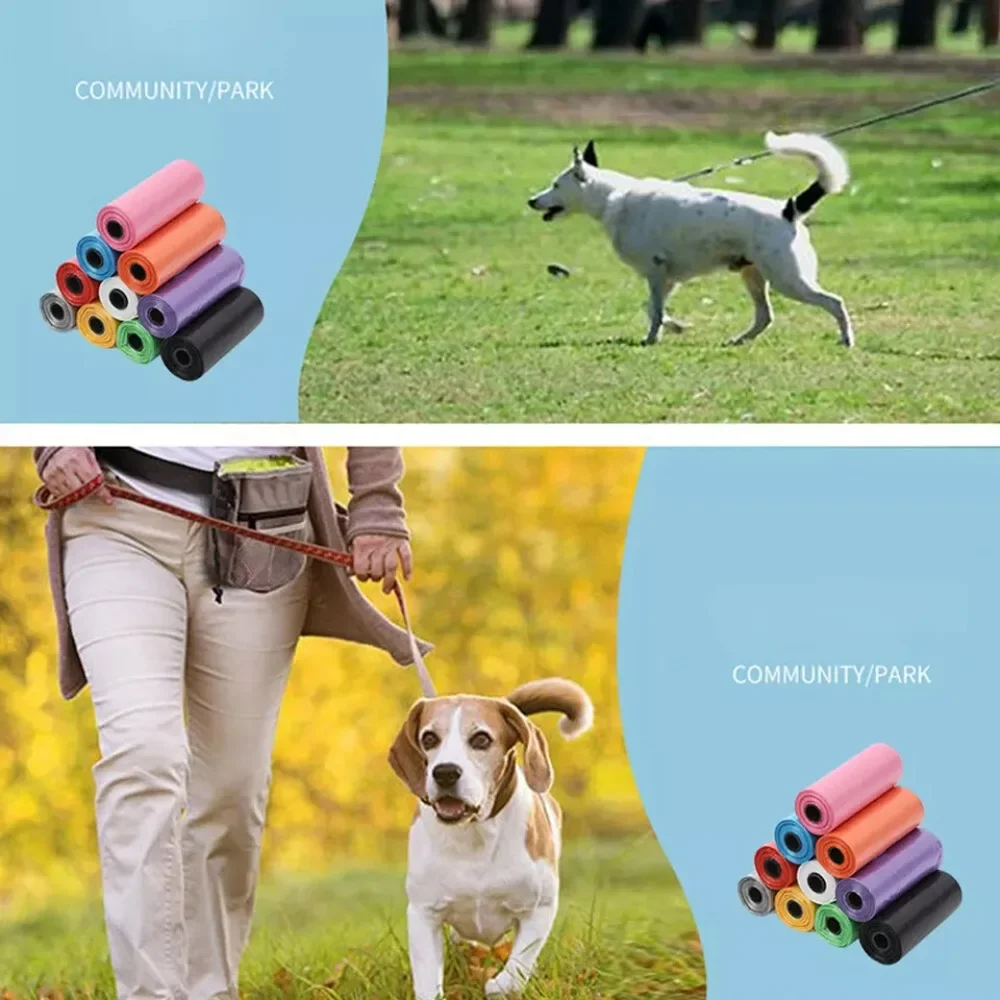 30 لفة الكلب أنبوب أكياس المتاح أكياس نفايات الحيوانات الأليفة الكلب أكياس النفايات تصميم الحيوانات الأليفة أنبوب نظيفة التقاط العظام حقيبة موزع أدوات