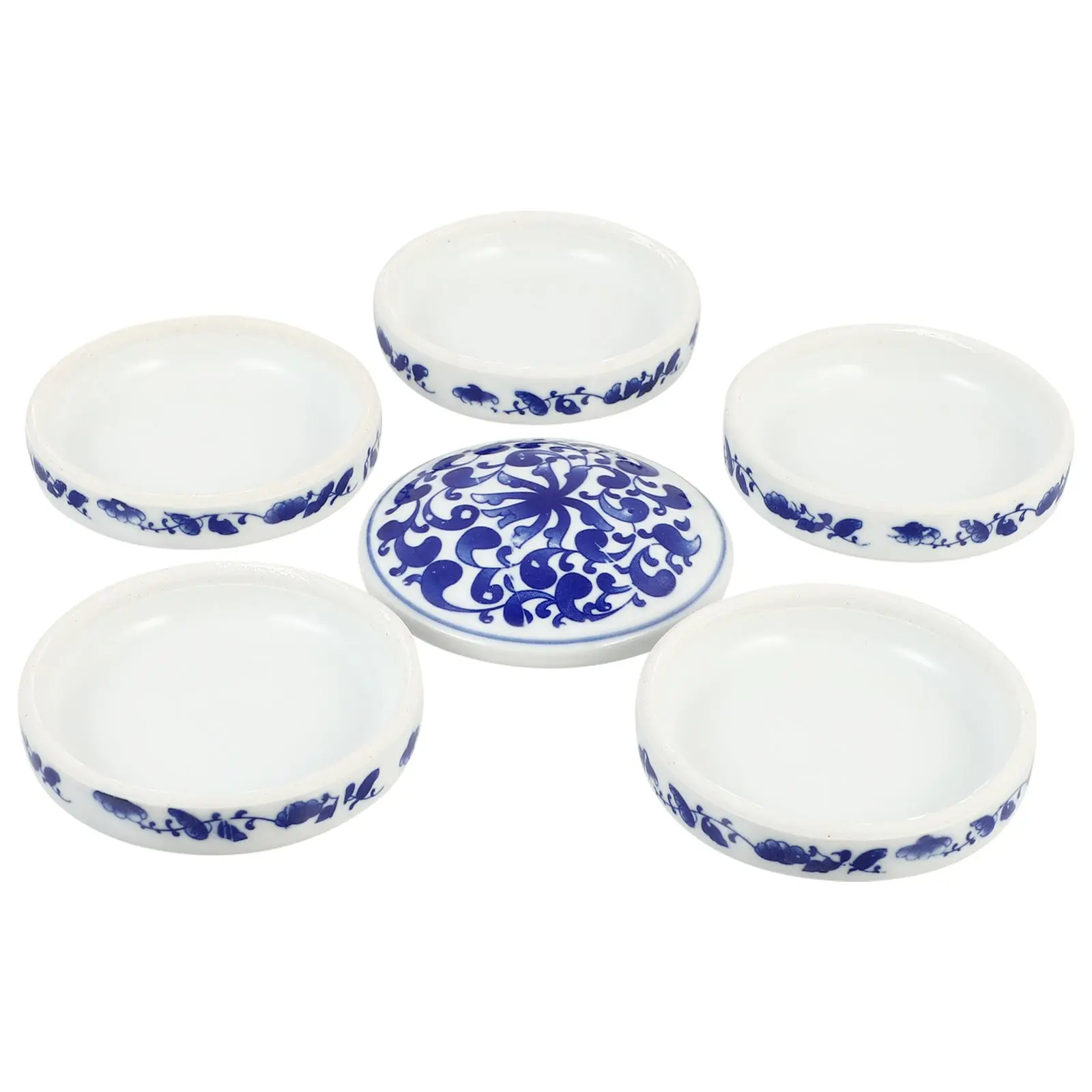 Palette Porcelain Paint Holder Tray Watercolor Ceramic Chinese Painting Travel