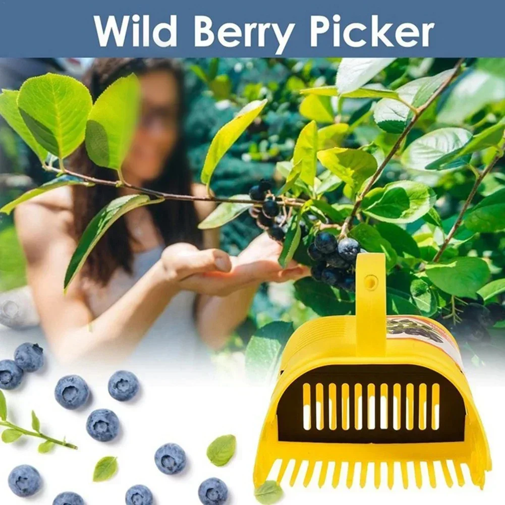 Garden Tools Berry Picker Large Capacity PP Versatile Tool Yellow 22*17*14cm Efficient Separation New Practical