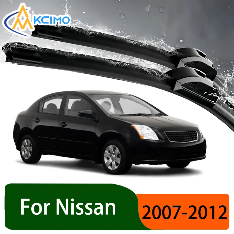 

Silent Black Front Rear Wiper Blades Set for Nissan Sentra B16 2007–2012 Auto Windscreen Windshield Window Wiper Accessories