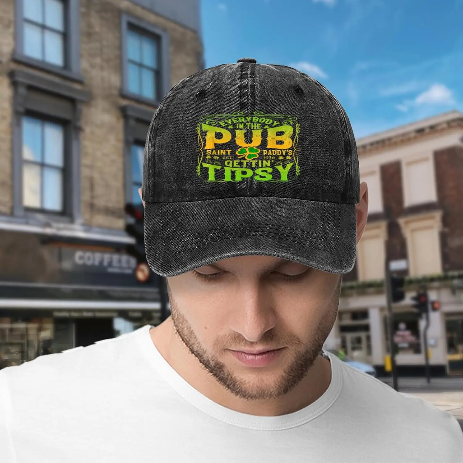 Baseball Cap,Everybody in The Pub Getting Tipsy St Patrick's Day Dad Hat Gifts for Men Women