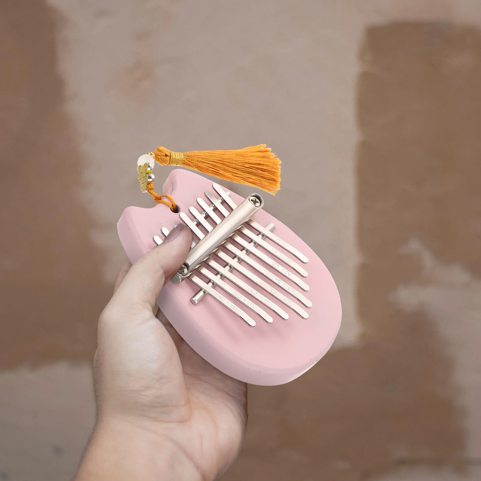 

Cute Mini Thumb Piano Acrylic Kalimba For Beginners Portable Small Finger Instrument Pink Stylish Design Mini Marimba