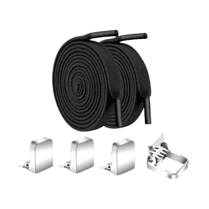 1 Set Schnürsenkel ohne Binden mit magnetischen Metallschnallen, wiederverwendbares Design für Sneaker, Freizeitschuhe, Alltagskleidung für Erwachsene und Kinder – Detail 6