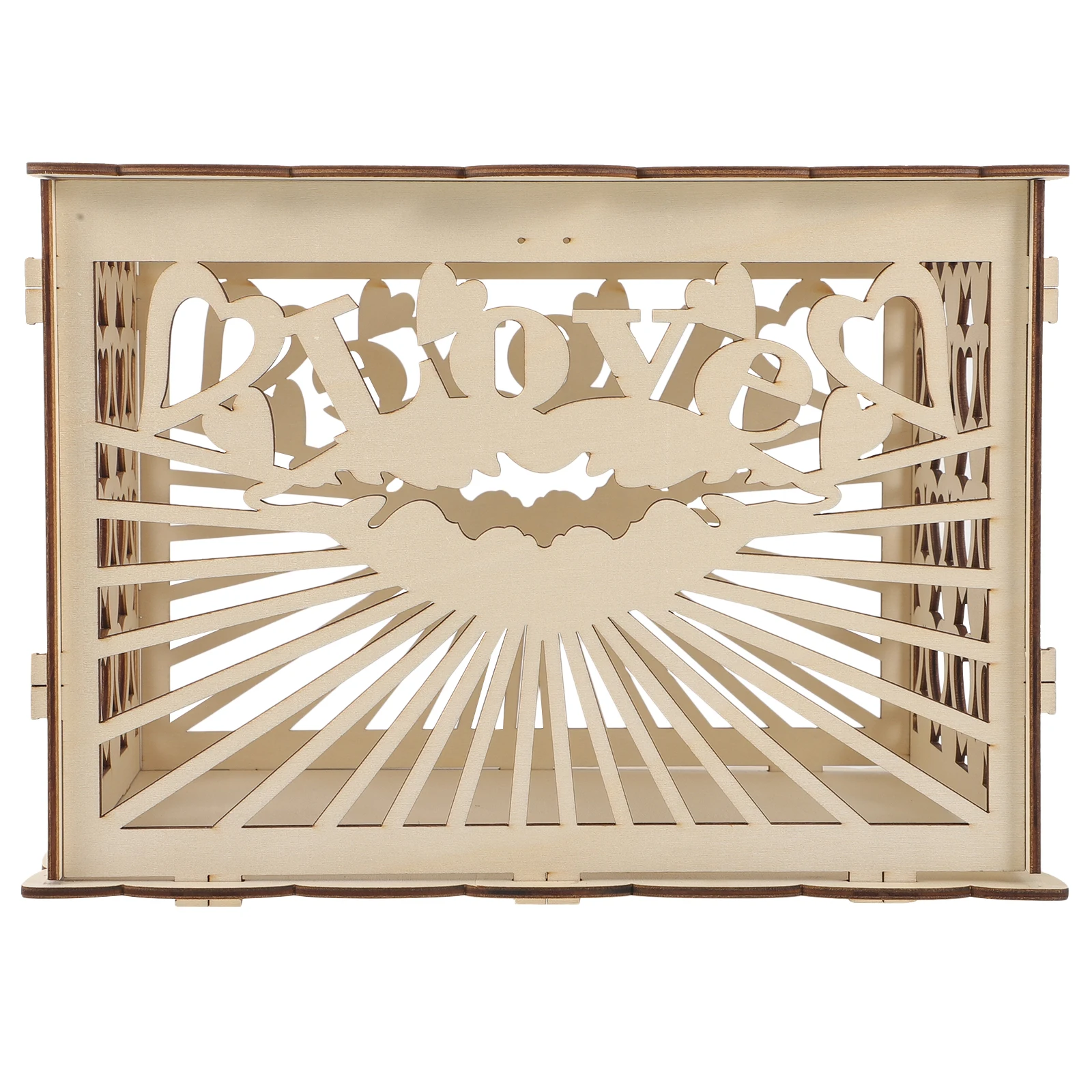 

Wood Card Box Wedding Large Capacity Rustic Keepsake Box for Cards Money Gift Party Anniversary Wedding Card Boxes for Reception