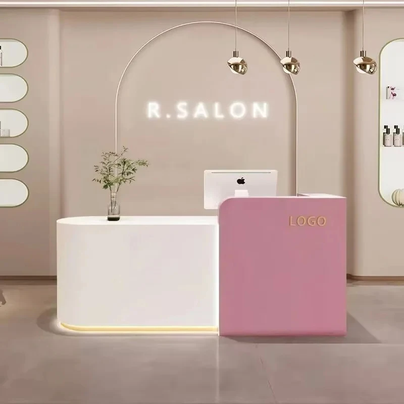 custom.Modern Light Luxury Reception Desk  Multicolor Salon  Store Front Desk