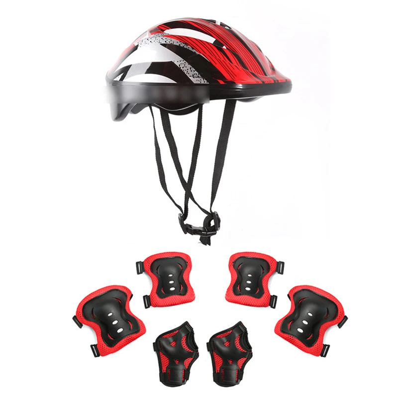 Set helm keselamatan anak, bantalan lutut dan siku anak laki-laki perempuan cocok untuk bersepeda, sepeda keseimbangan, roller skating ATV BMX 456789101112