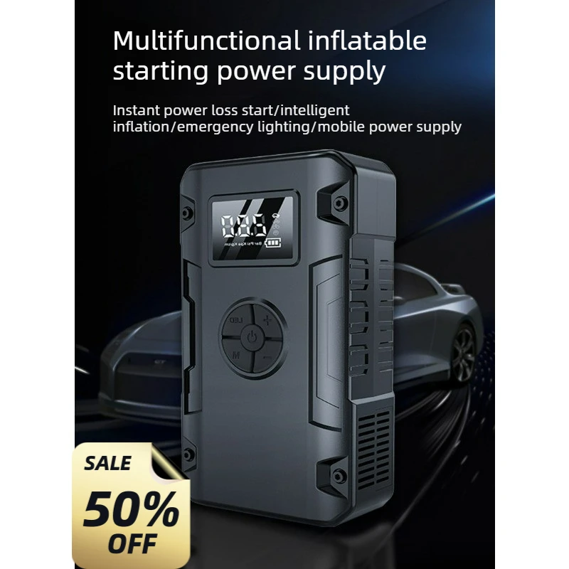

963 for Car Jump Starter Portable Power Bank with Air Compressor Emergency Battery Booster for Vehicles