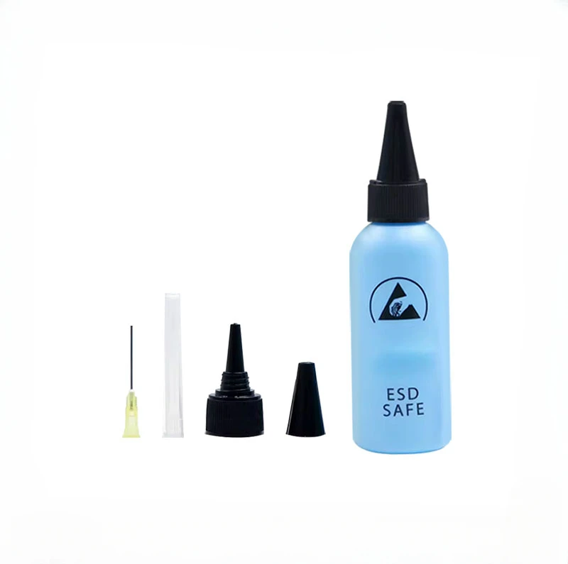 CAIUS 60ml Push Bottiglia di Alcool Liquido per Dispenser Colofonia Flusso di Saldatura Pasta per il Telefono Mobile PCB Pulizia Saldatura Riparazione