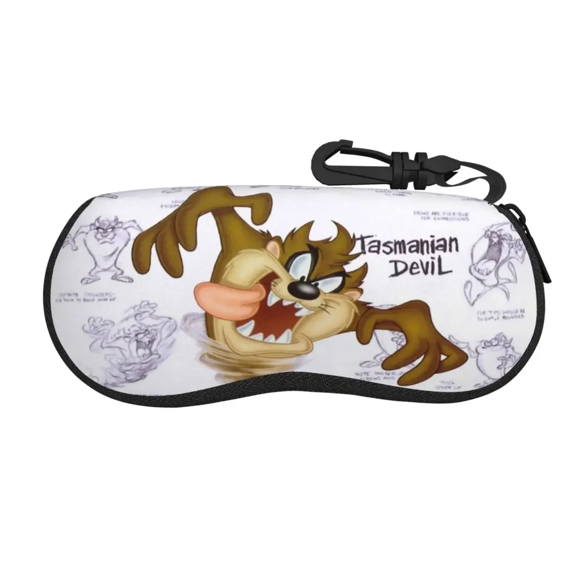 

Cartoon Tasmanian Devil Comic Shell Glasses Case Protective Sunglasses Box Women Men Soft Eyeglasses Bag Pouch