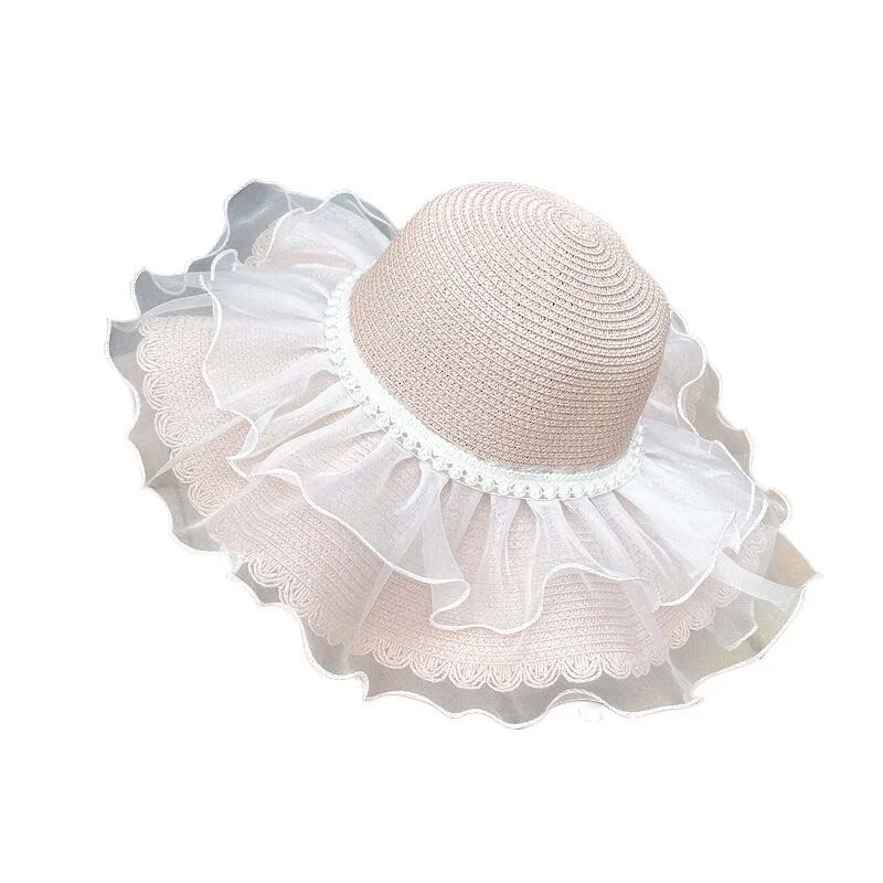 Sunscreen Men Women Straw Caps Spring and Summer Sun Hats Womens Travel Fancy Clothing Accessories Cute Beach MW1161