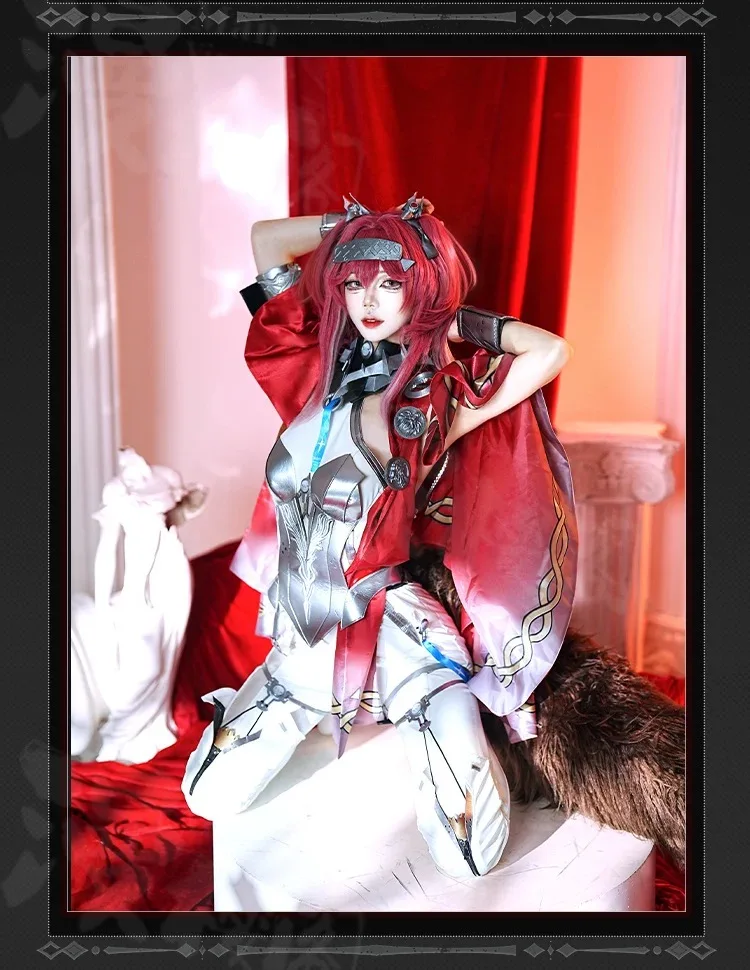 

Lupa Game Wuthering Waves Cosplay Costume Jumpsuit cloak tail socks prop earring set Halloween party new women Lupa uniform