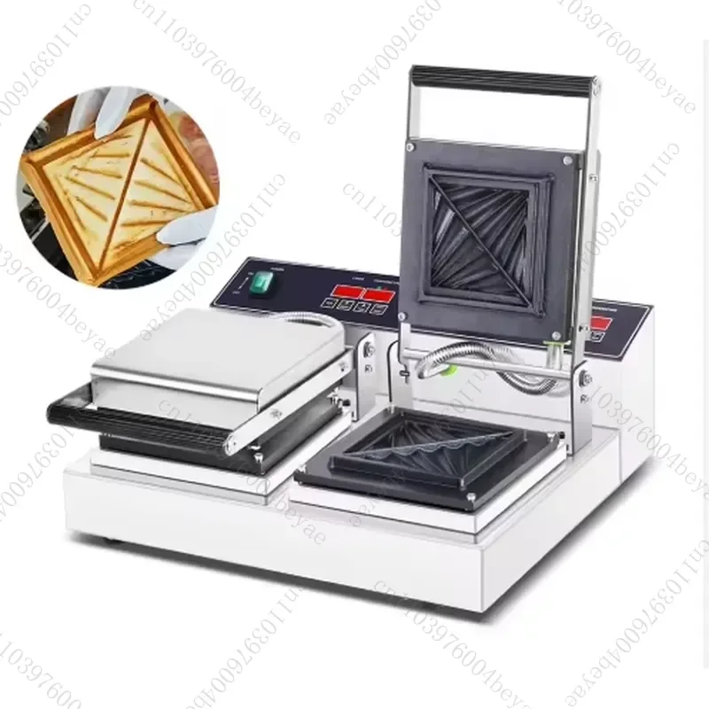 Commercial Digital Smart Breakfast Sandwich Waffle Maker Mini Stainless Steel Non-Stick Square Waffle Household Electric