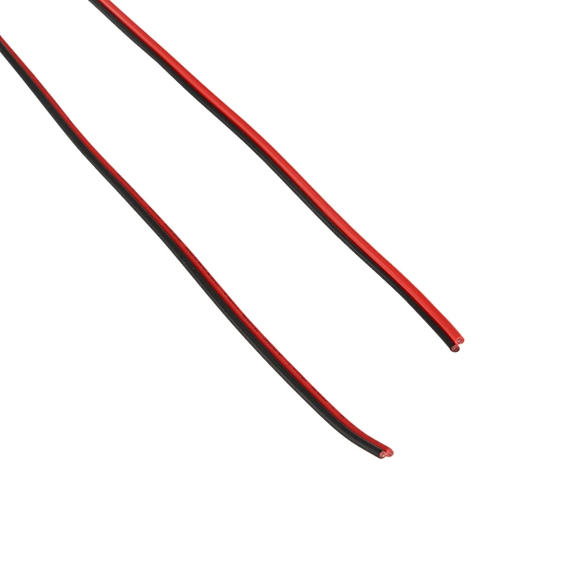Hot 3X 22 Gauge 15M Red Black Zip Wire AWG Cable Power Ground Stranded Copper Car