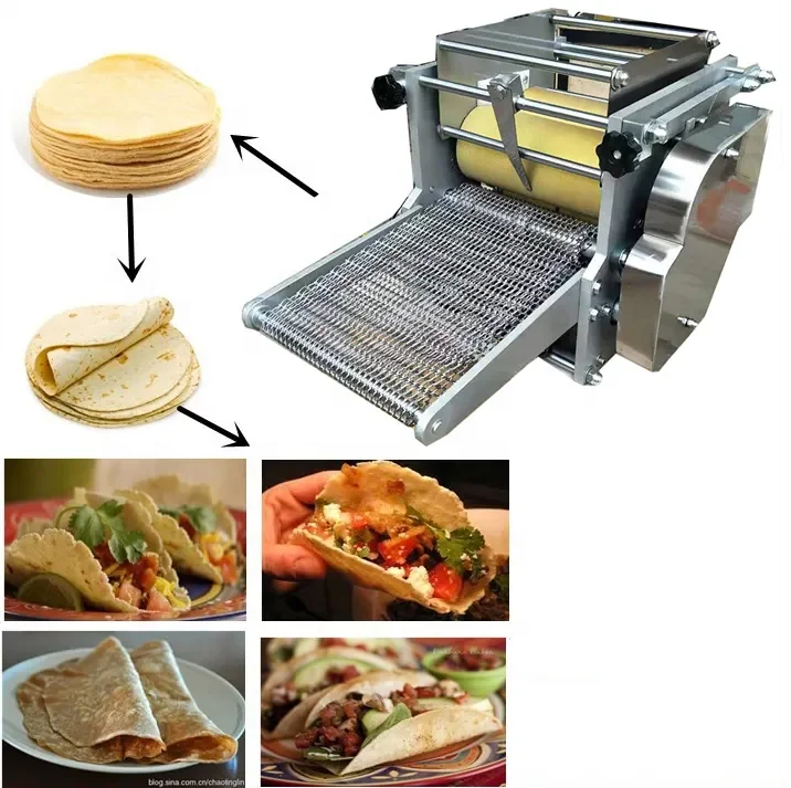 Máquina para Hacer Tortillas de Maíz, Máquina para Hacer Roti, Línea de Producción de Tortillas de Harina, Máquina para Hacer Pan Pita, Máquina para Hacer Pan Lavash