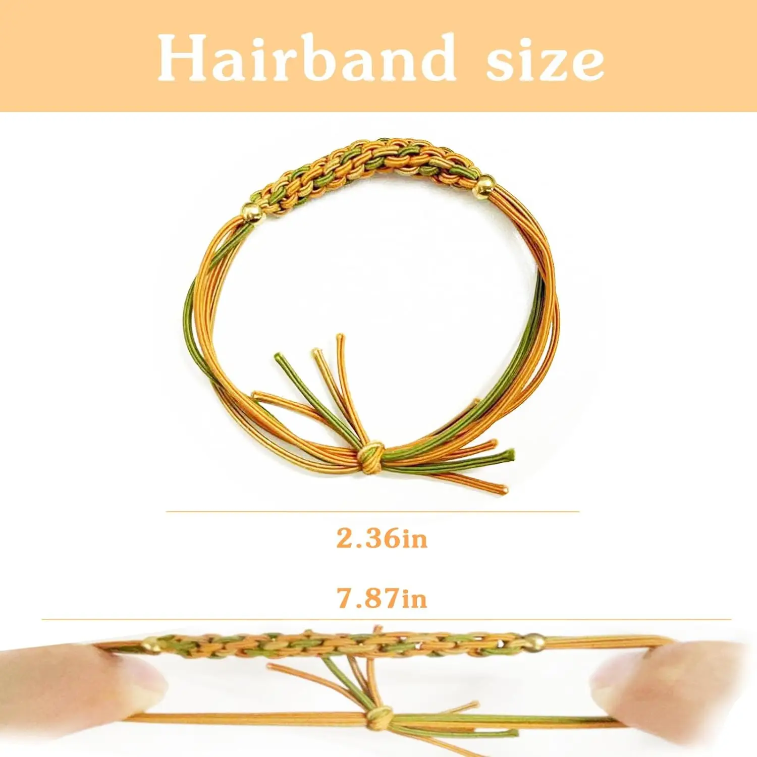 20 Boho Hair Ties in 5 Styles, 10 Colors - Cute Bracelets for Thin and Thick Hair, No Damage Elastics