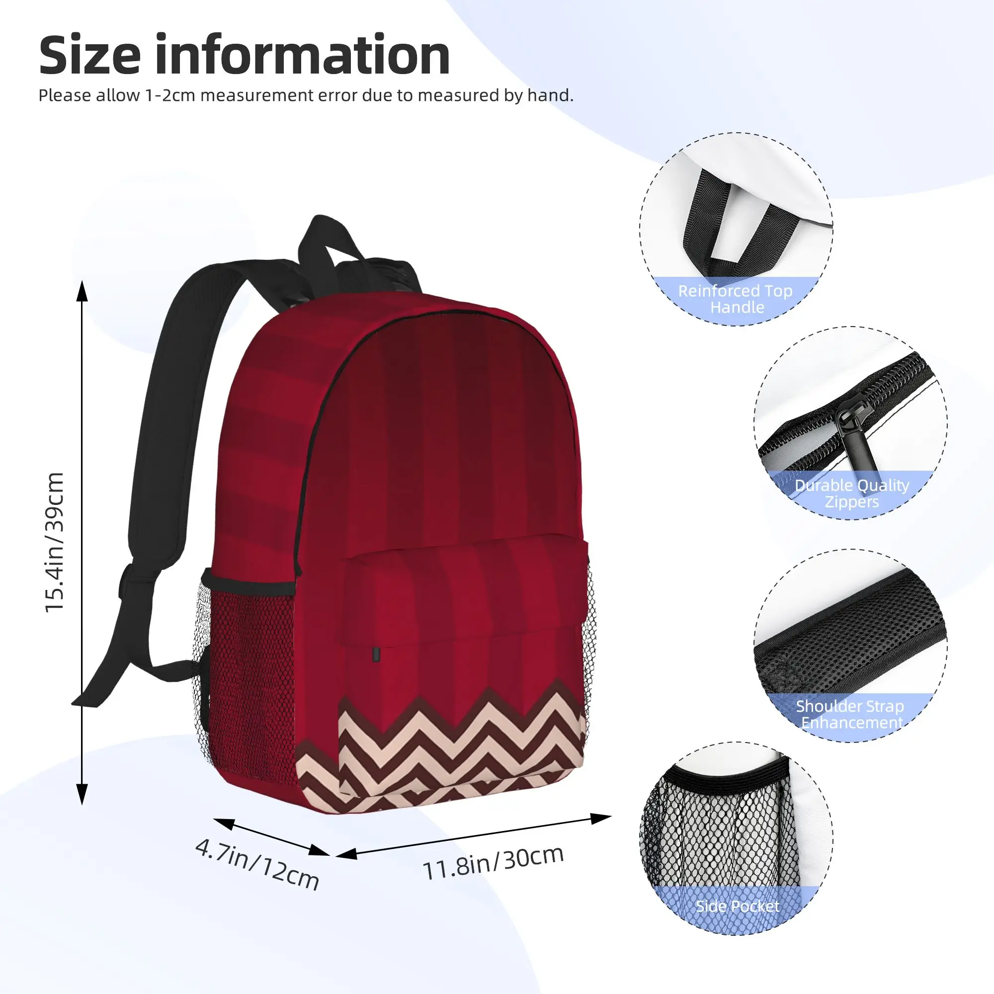 Twin Peaks Red Room Backpack Hot Sale Daypack Large Capacity Boys Girls BookBag Shoulder Bags for Men Women School Bag
