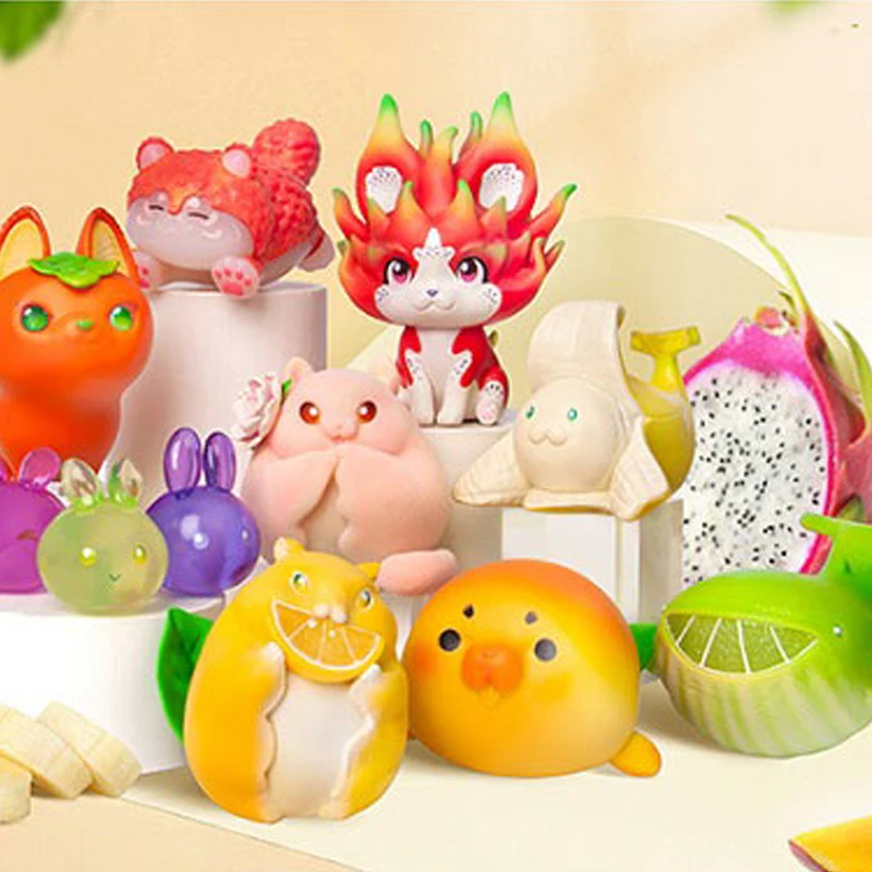 Animal Vegetables Fruit Fairy Blind Box Toys Fruit Animals Caja Ciega Guess Girl FigureKawaii Model Birthday Gift Mystery Box