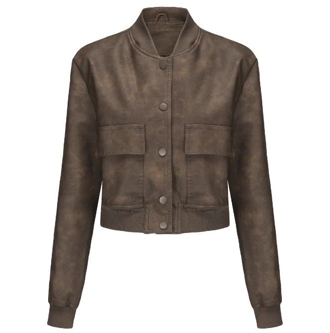 女性用レザージャケット、花柄刺繍レザージャケット、レディースフェイクレザーソフトレザーモトバイカーアウターウェア