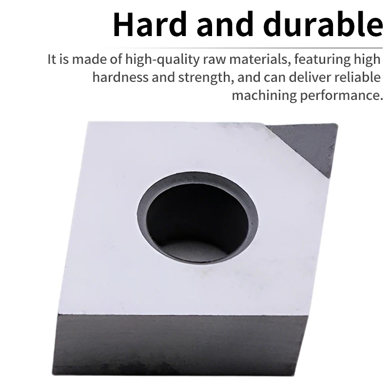 Sisipan Pemotong Aluminium Khusus Tembaga VOKET Diamond CNMG120402 PCD, Alat Pemotong Baja yang Diperkuat dengan CBN dan Diolah dengan Panas