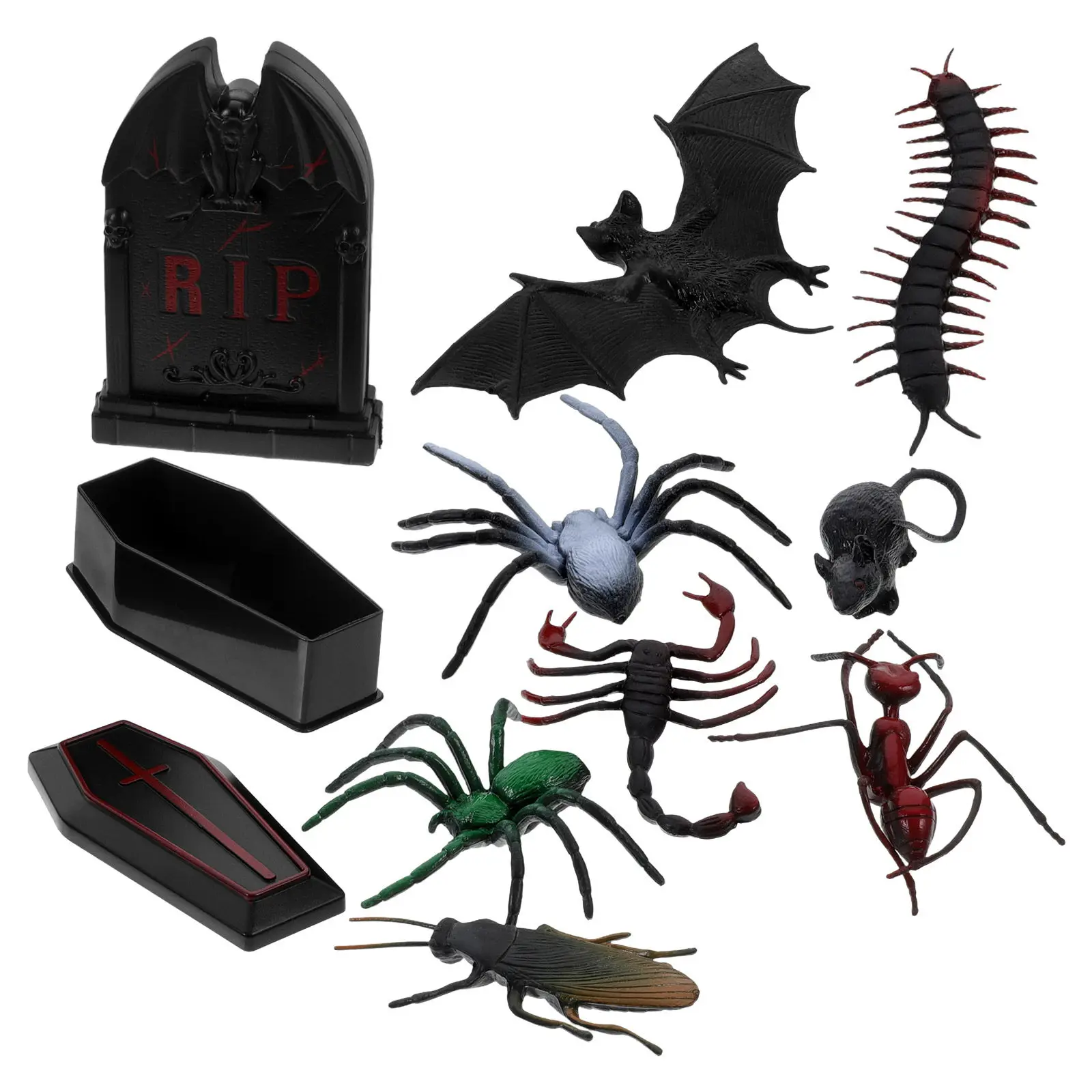 

Набор миниатюрных гробов-декораций для Хэллоуина с животными, сложные миниатюрные поделки для кукольного домика, реквизит для вечеринки на Хэллоуин, декор для дома с привидениями