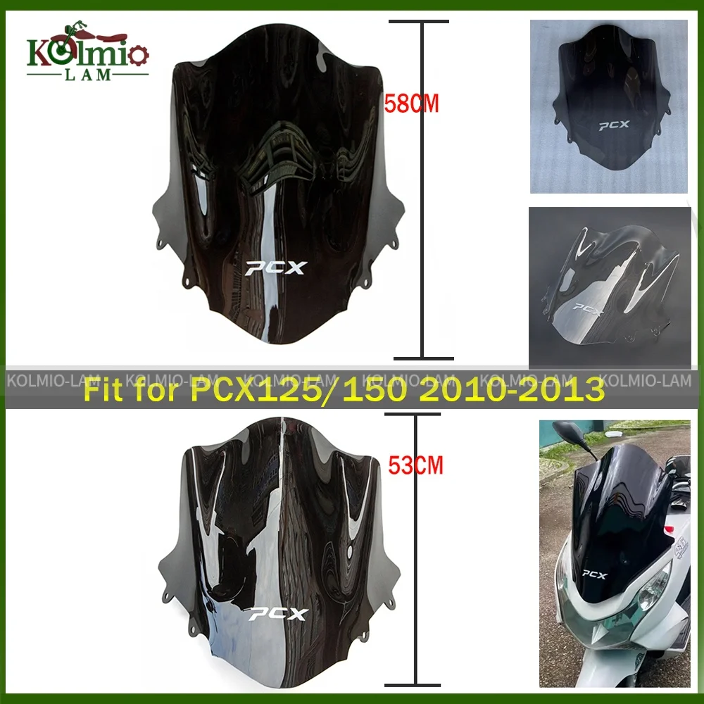 

Подходит для HONDA PCX125 PCX150 2010-2013, лобовое стекло мотоцикла PCX 125 150 2011 2012, черный, прозрачный, серый цвет