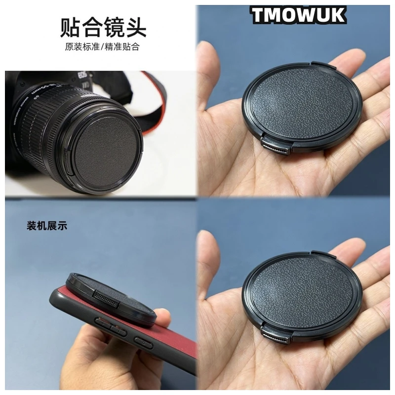 

For FUJIFILM X-S10 X-T60 X-Pro3 X-A10 X-H2S X-M1 X-E4 X-T5 X-T200 X-T10 Camera Lens Cap Protective Cover Center Pinch Snap-on 49