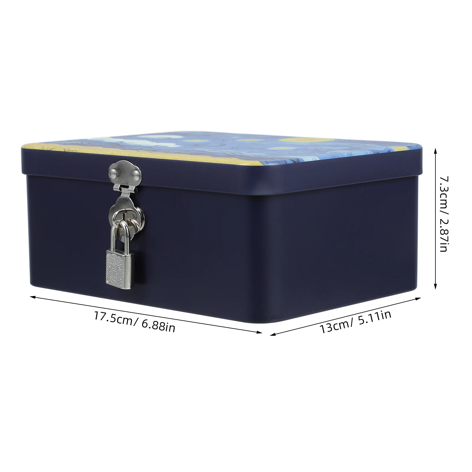 1 قطعة صندوق تخزين السماء خمر معدن القصدير مع قفل محكم كوكي حاوية الحلوى المطبخ علبة الزخرفية المحمولة