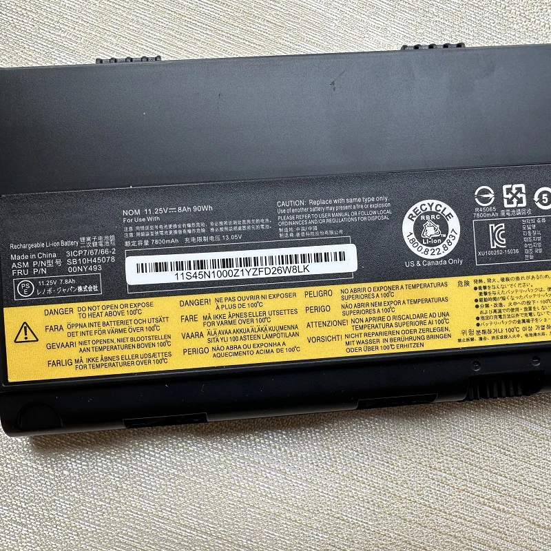 Imagem -05 - Supstone Original 01av495 01av496 L17l6p51 L17m6p51 Bateria do Portátil para Lenovo Thinkpad P50 P51 P52 Sb10k97634 Sb10k97635 00ny493