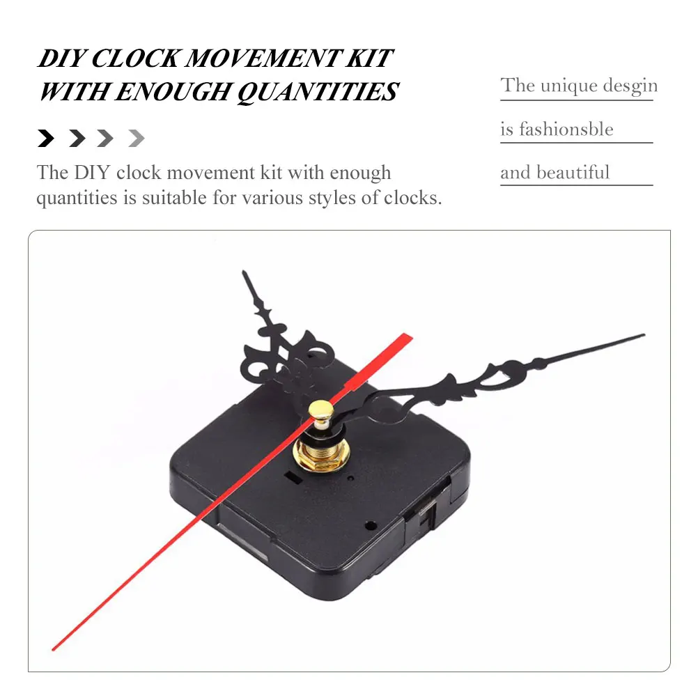

4 Sets Plastic Movement Kit Mechanism Replacement Silent Wall Parts Home Diy Accessories Durable Household Components Sweep