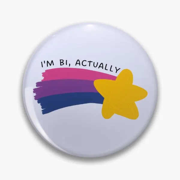 Im Bi Actually Heartstopper  Soft Button Pin Gift Lapel Pin Decor Creative Brooch Cute Collar Metal Cartoon Hat Fashion Lover