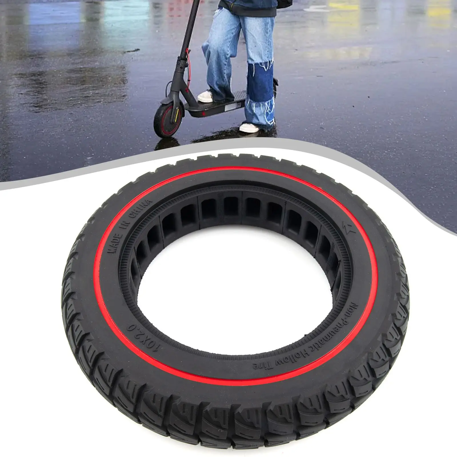 

Off-road Tyre Solid Tyre Rubber 10x2.0 Electric Scooter Accessories Front Rear Tire For M365/Pro Brand New Hot Sale