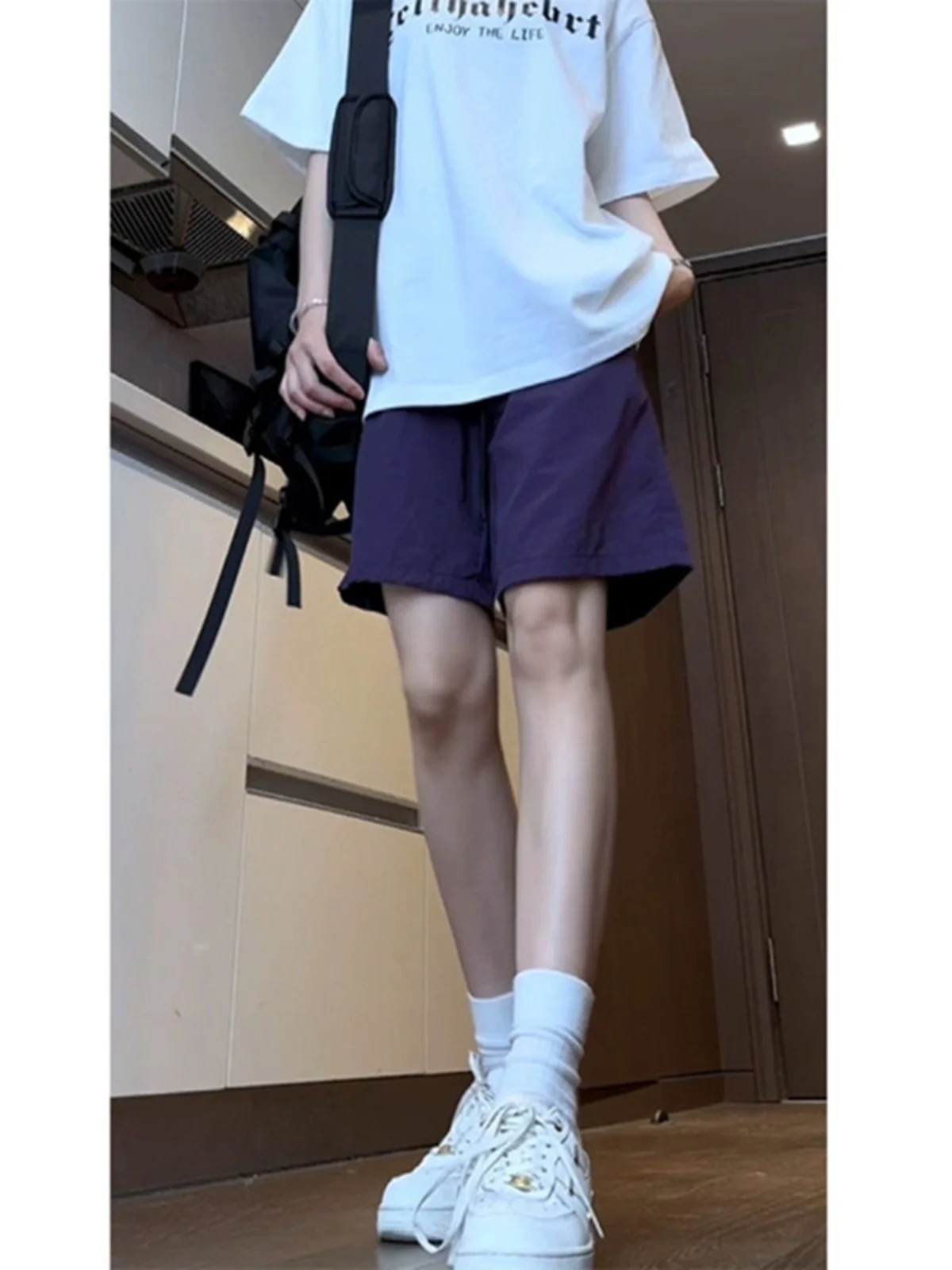 

Мужские летние спортивные шорты из ледяного шелка, длиной до колена, для активного отдыха на пляже, дышащие, легкие, из полиэфирного волокна