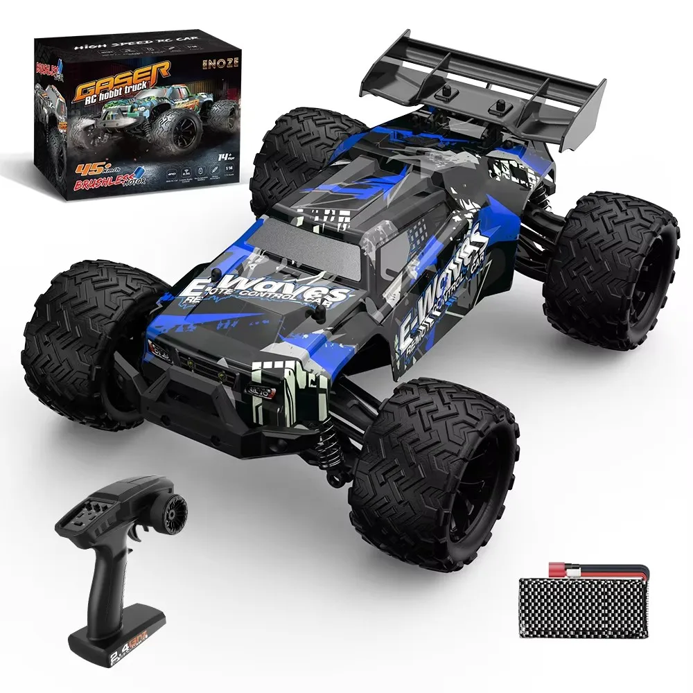 001E/002E 45 KM/h Super Brushless - Caminhão RC de alta velocidade à prova d'água, carro de brinquedo de controle remoto 4WD 1:14 - 4x4 Off Road Drift Racing