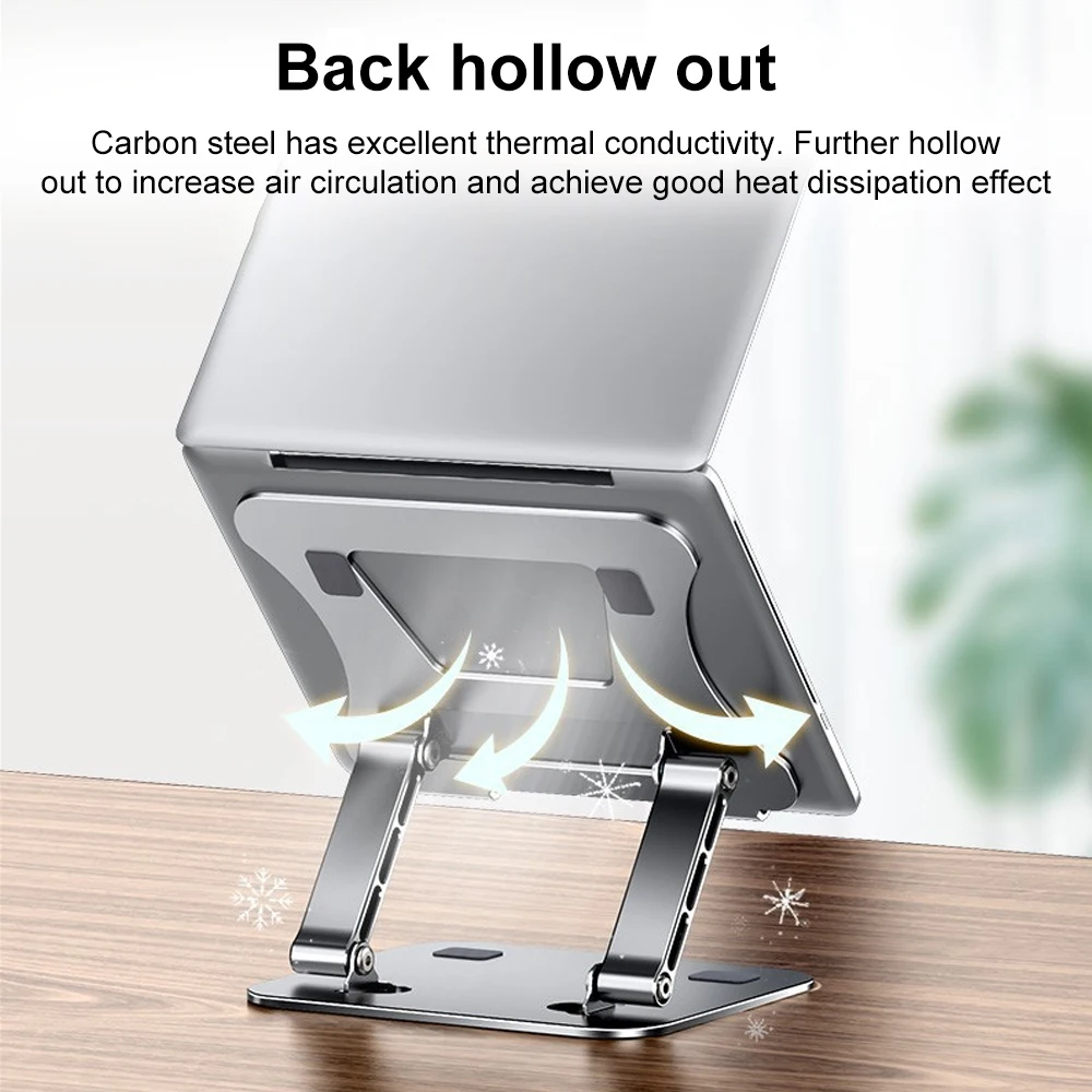 Universal Fold Tablet Stand Holder  Portable Notebook Support Base Non-slip Cooling Base Bracket Up to 10-17