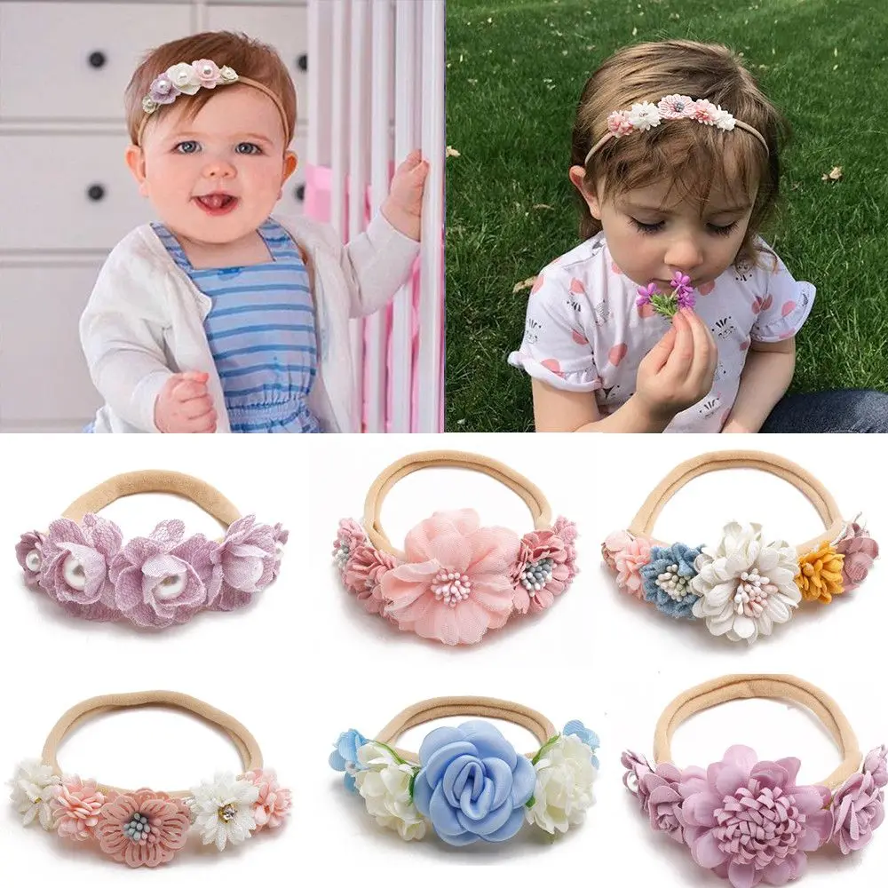 

Милые аксессуары, головные уборы, повязка на голову для малышей, повязка на голову с цветком для новорожденных, повязка на голову для волос