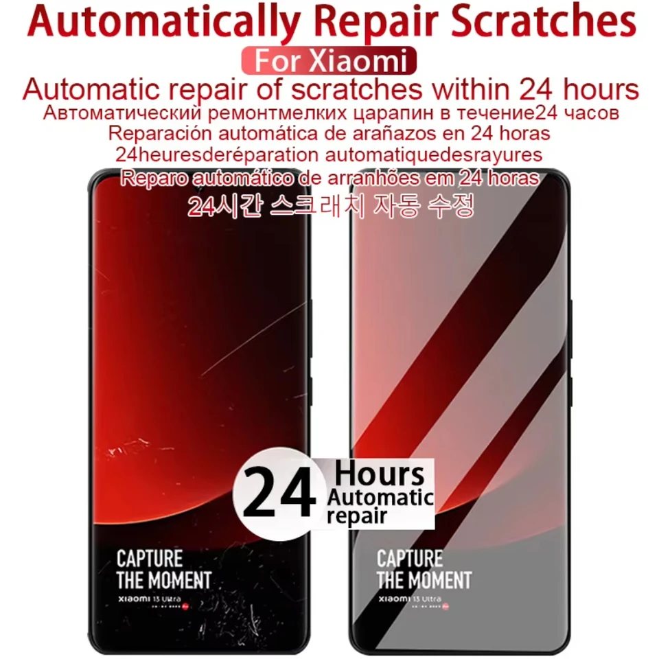 5 Piezas Película de Hidrogel HD para Xiaomi Mi 15T Pro 14T 13T 12T 11T 10T Note 10 Protector de Pantalla 17 Pro Max 15 14 13 12 11 10 ultra Lite 3